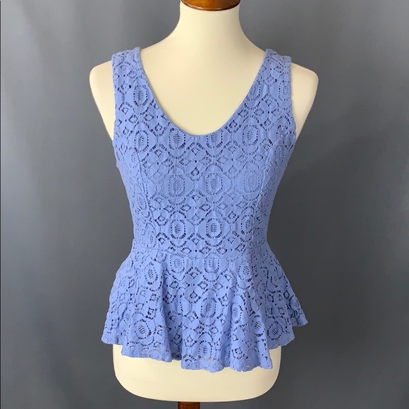 Periwinkle peplum top - Picture 4 of 8